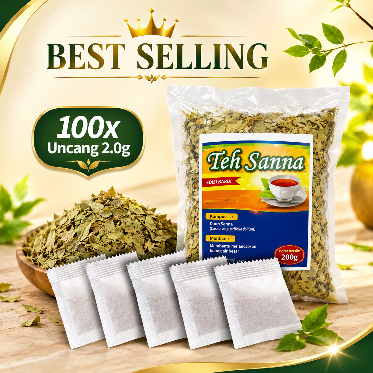 Set Jimat Teh Daun Sanna